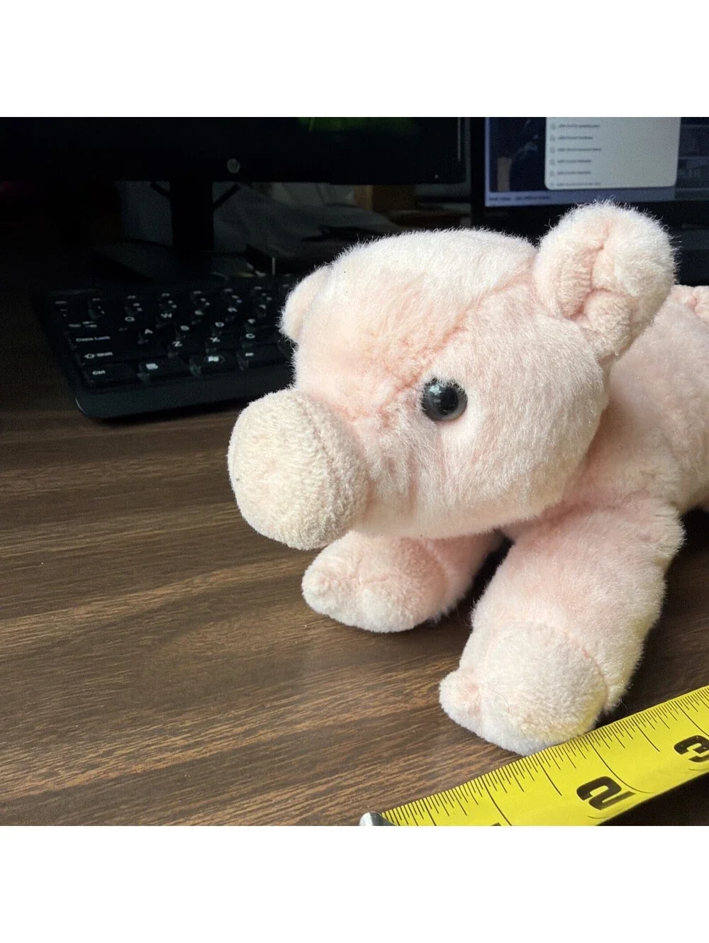 Aurora Mini Flopsie Pink Pig Plush Stuffed Animal 8